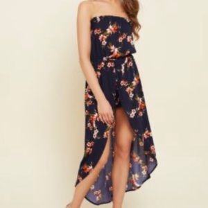 Ambiance Romper With Skirt Black Floral Size L